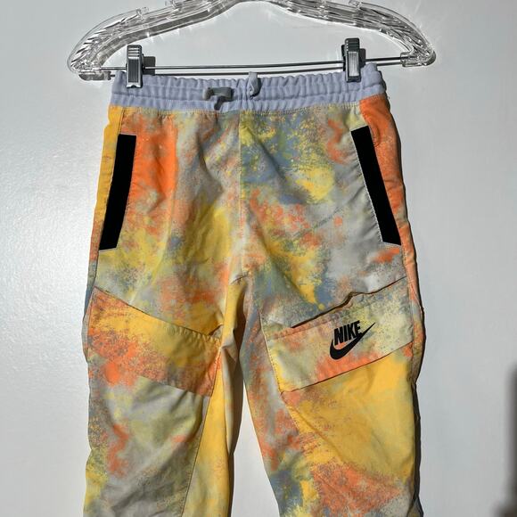 Nike Standard Fit Windbreaker Sportswear Orange Tie-Dye Joggers Kids‎ Size Small - Picture 2 of 6